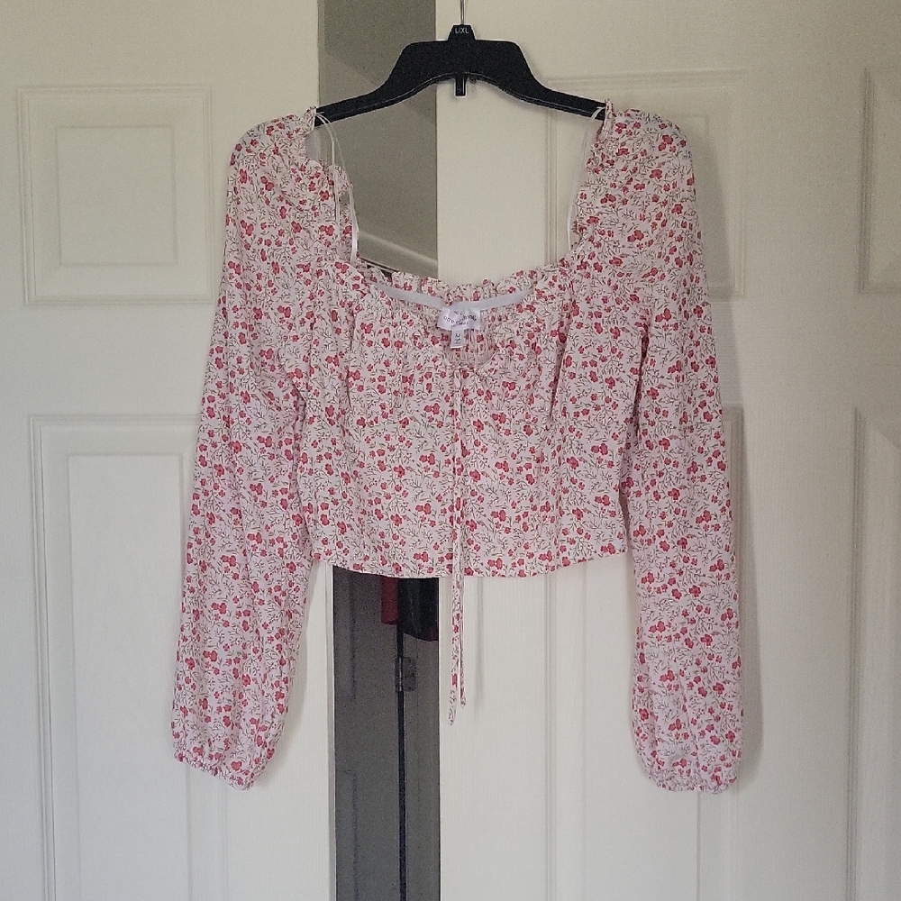 One Clothing Red Floral Blouse